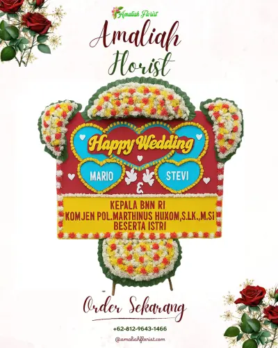 Karangan Papan Bunga Pernikahan di Radisson Golf & Convention Center Batam